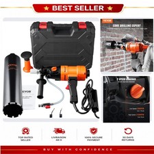 VEVOR Carotteuse Diamant 1500W Perceuse Humide 102mm 400mm Béton Armé