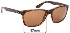 Lenti di ricambio per occhiali da sole SFx adatte a Ray-Ban RB4181 - larghezza 57 mm