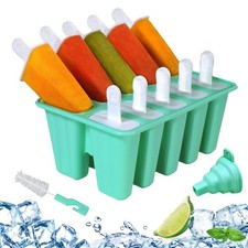 Silicone Popsicle Molds 10cavity, DIY Ice Pop Mold for Kids Adult Teens, BPA ...