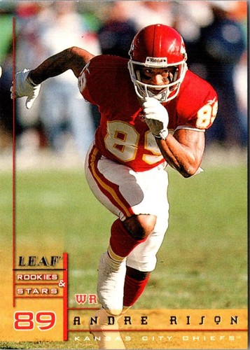 1998 Leaf Rookies & Stars Andre Rison #44 Kansas City Chiefs Football ...