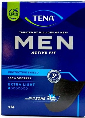 4 x 14 TENA MEN Protective Shield Extra Light Einlagen  (56 Stück)
