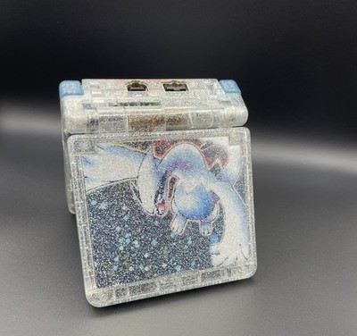 Gameboy Advance SP /with Custom Mods On Clear Glitter Shell/ New Battery