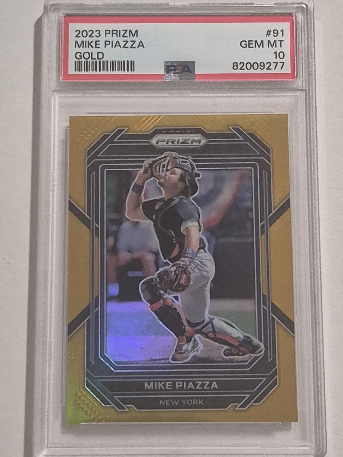 2023 Prizm Mike Piazza Gold 10/10 (Pop 2 - Book End) PSA 10