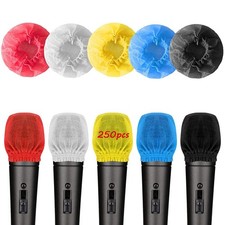 250 pcs Disposable Microphone Cover, Non - Woven Handheld Microphone Windscre...