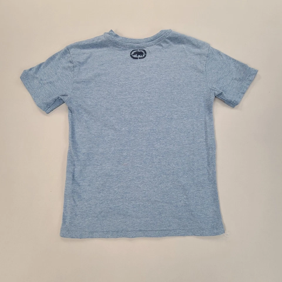 Рубашка Ecko Unltd для мальчиков размер 7 синяя с надписью спортивная повседневная для активного отдыха молодежная детская - Изображение 2 из 4