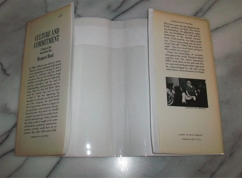 CULTURE AND COMMITMENT By Margaret Mead 1970 Hardcover w/DJ *Stated 1st Edition* - Picture 13 of 24
