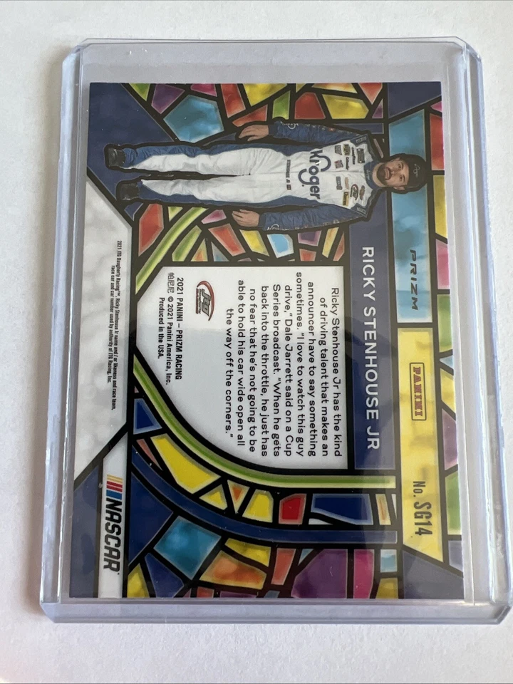 2021 Panini Prizm Stained Glass Ricky Stenhouse Jr #SG14 - Image 2 of 2