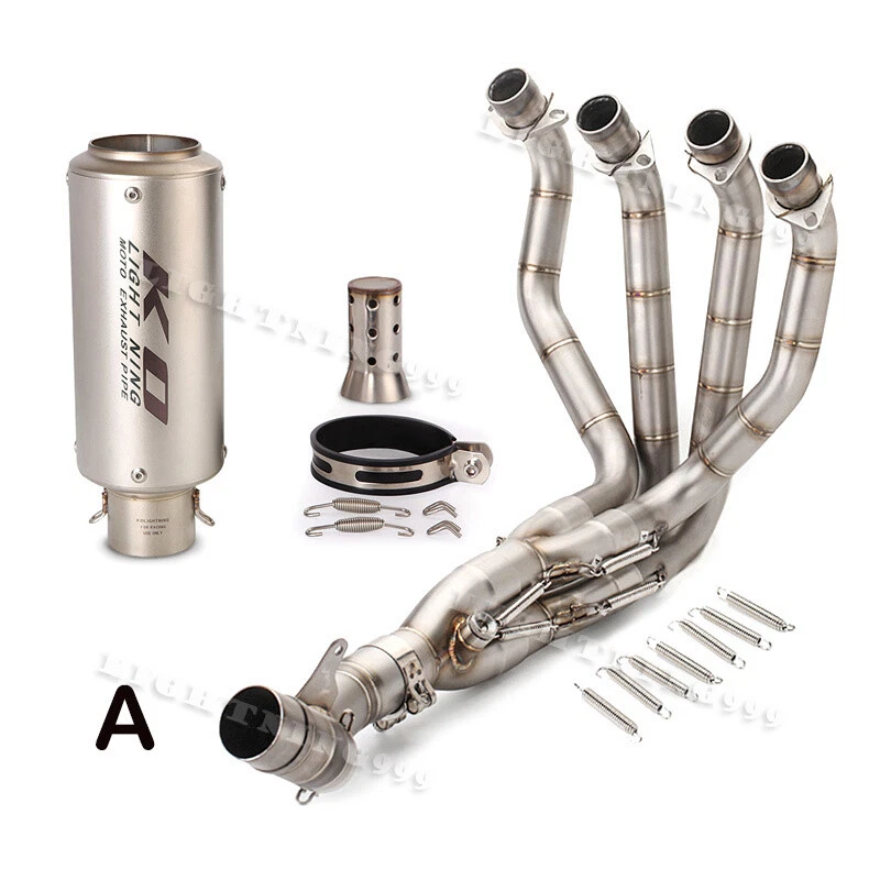 For Kawasaki Z1000 2010-2023 Complete Exhaust System Header Muffler Pipe Slip on - Image 2 of 4