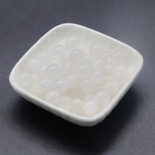 50pcs Natural White Crystal Stone Half Drilled Hole Beads 10mm Round Ball DIY
