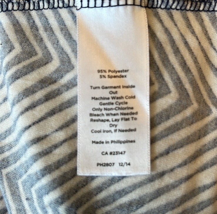 Talbots - Navy & White Zigzag Pattern Maxi Dress … - image 4