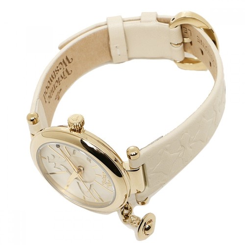 Vivienne Westwood Ladies' Gold Plated Orb Strap Watch VV006WHWH WHITE From Japan - Picture 6 of 7