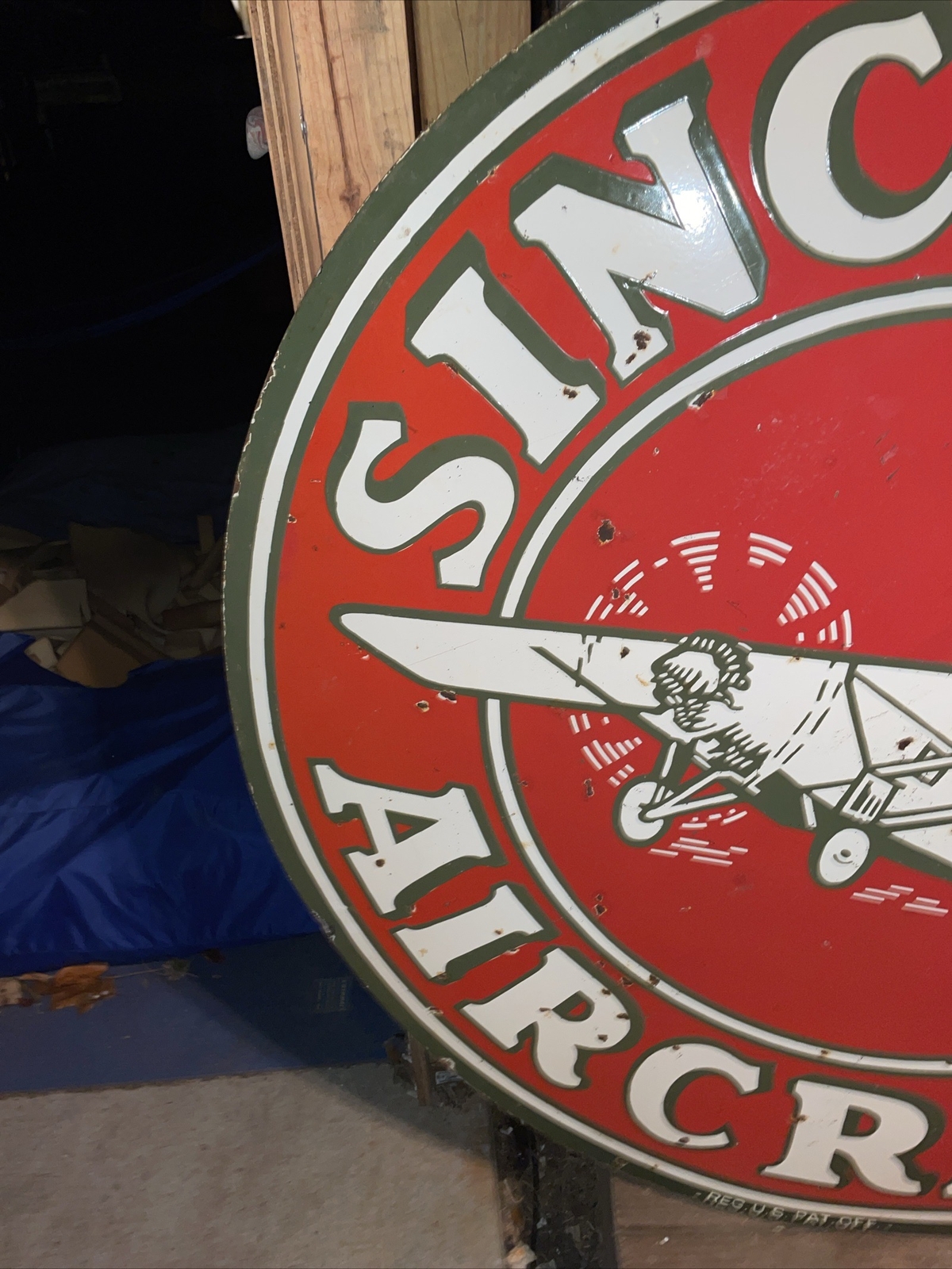 Large Sinclair Oil Double Sided Old Porcelain Sign eBay