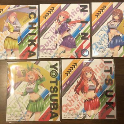 Gotoubun no hanayome movie shikishi full 5 set Quintessential Quintuplets  anime