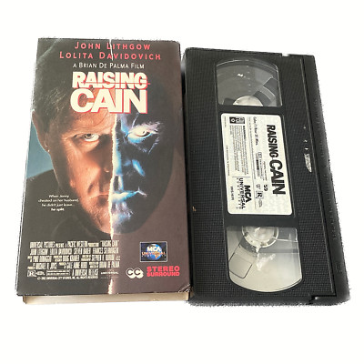 Raising Cain (1992), VHS Movie, MCA Home Video (1993), B. De Palma x J. Lithgow