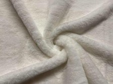 Luxury Short Plush Super Soft Faux Fur Fabric Material WHITE