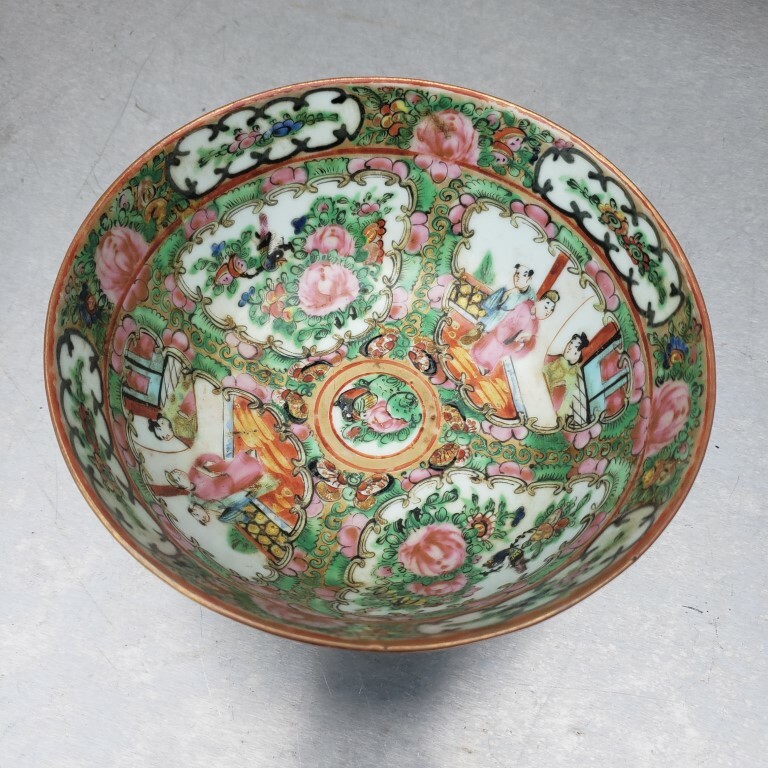 Nice famile rose bowl, vintage, ca. 1920s