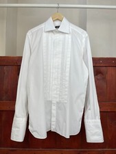 Tom Ford white button up classic dress cotton shirt size 43/17 classic