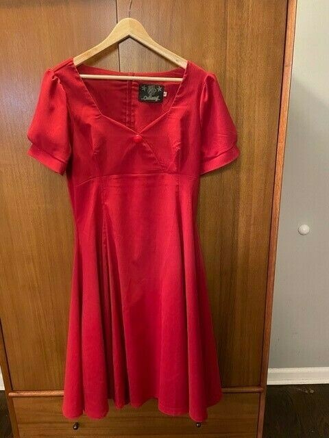 collectif red dress Marcella Flared Dress