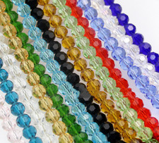 100pcs 8mm Round glass Crystal Earth Faceted Loose spacer beads