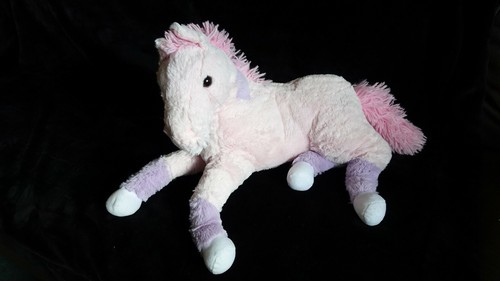 large pink pony stuffed animal