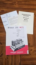 McIntosh MC75 Owner's Manual, Maintenance Manual, Mounting Template, Etc.