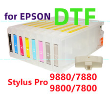 8 Empty Refillable Ink Cartridge Stylus Pro 9880 7880 9800 7800 DTF printing 