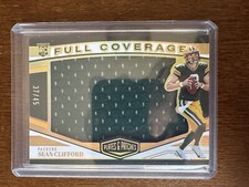 2023 Panini Plates & Patches Full Coverage Gold /45 Sean Clifford Rookie RC