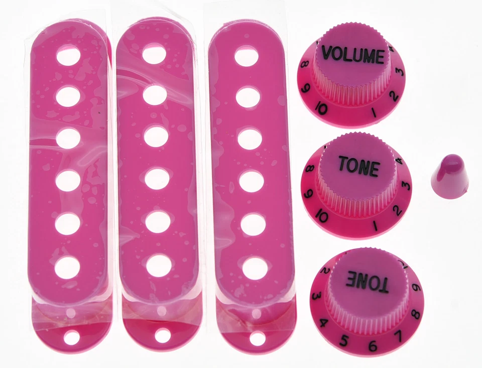 KAISH Purple ST Style Knobs,ST Single Coil Pickup Covers and 5 Way Switch Tip - Image 2 of 3
