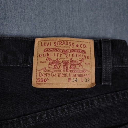 Vintage Levis 505 Jeans Mens 34x32 (Fits 31x31) Black Relaxed Fit Denim - Picture 13 of 16