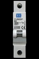 CED 6 AMP CURVE B 6kA MCB CIRCUIT BREAKER CUB6SP