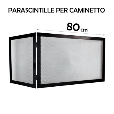 Parascintille Per Camino In Ferro Battuto - Schermo 60x40cm, Design Rustico Made In Italy - Foto 5