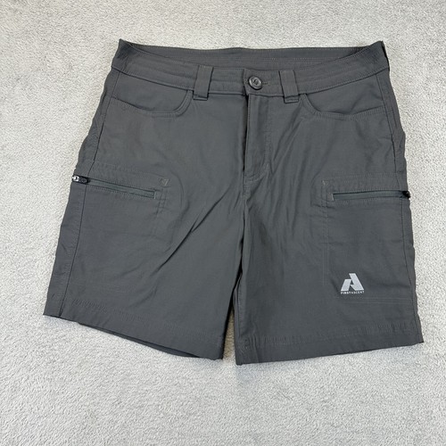 Eddie Bauer First Ascent Guide Pro Shorts Damen Größe 6 grau Nylon Outdoor Wandern