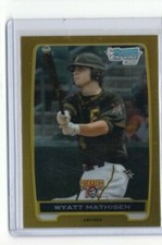 WYATT MATHISEN 2012 Bowman Chrome Gold Refractor Rookie #/50 3 Available