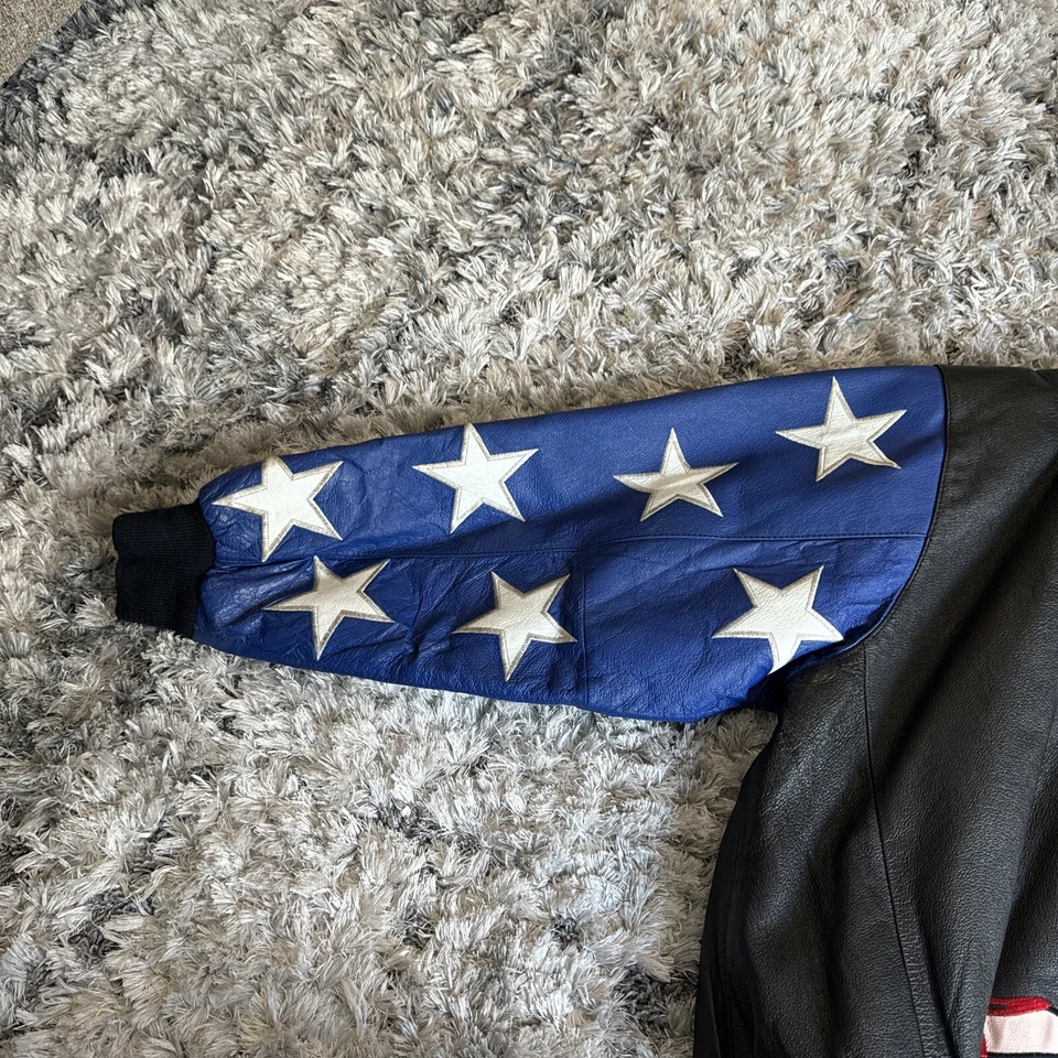 Vintage Women’s Size Medium M Betty Boop Leather Zip-Up Jacket Embroidered Y2K - Image 3 of 4