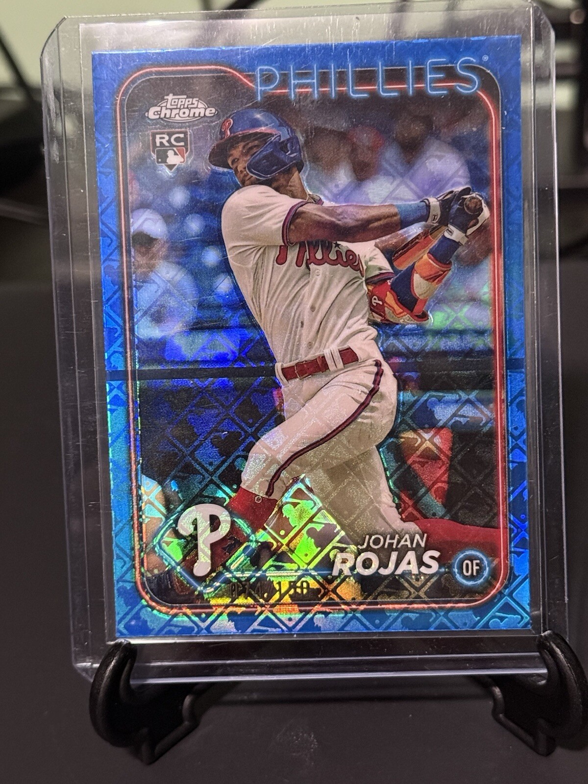 2024 Topps Chrome Logofractor Johan Rojas Blue MLB Refractor RC #/150 #273