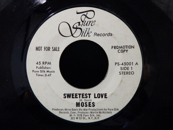 洋楽 MOSES SWEETEST LOVE MOSES / SWEETEST LOVE