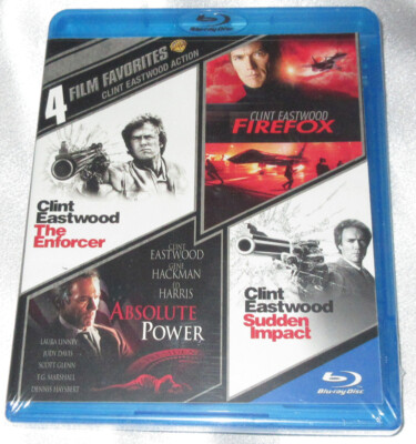 4 Film Clint Eastwood Blu-Ray Set (New) Enforcer Firefox Sudden Impact Absolute