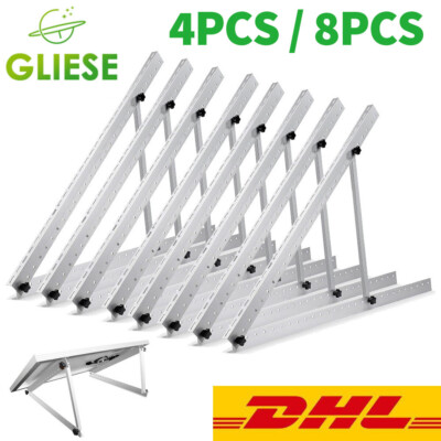 4PCS 8PCS PV Halterung 114cm Solarmodul 0°-90° Aufständerung Photovoltaik DE