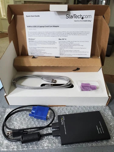 startech kvm console to usb 2.0 portable laptop adapter
