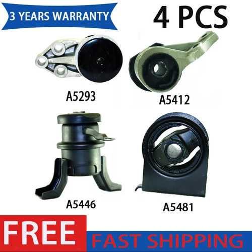 Set of 4 Engine Mount A5412 A5293 A5446 A5481 For 2005-11 Mazda Tribute 3.0L V6
