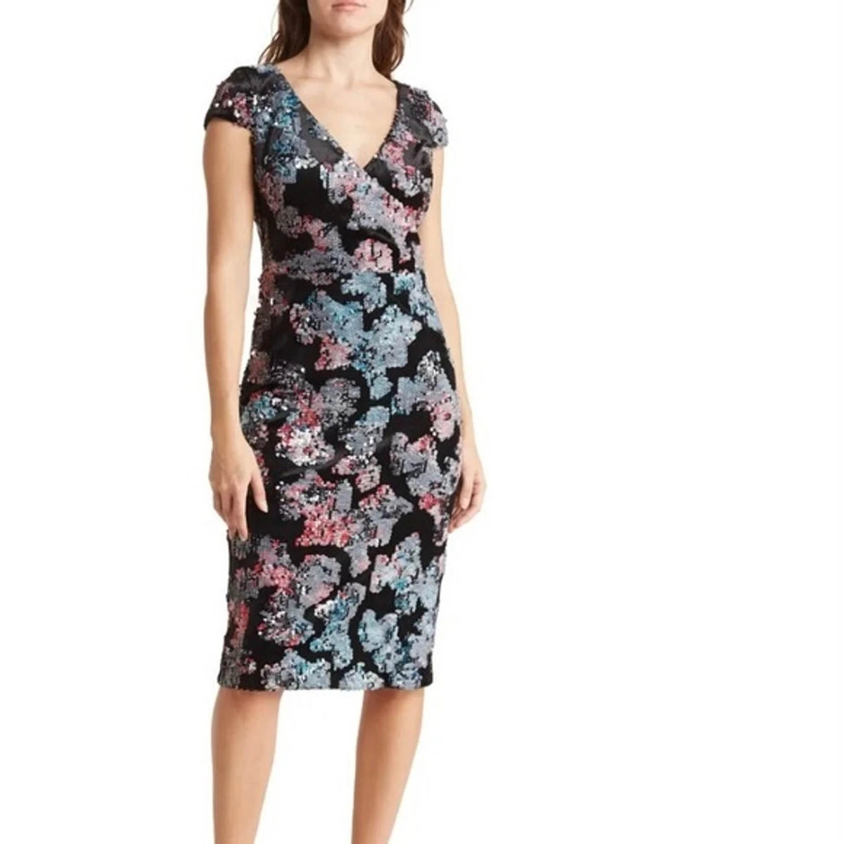 Allison sequin top sheath dress