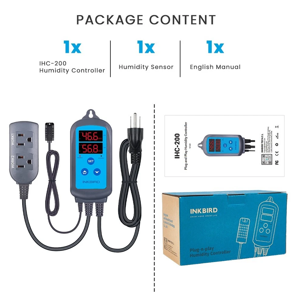 INKBIRD Digital Thermostat Humidity Controller Temperature Switch Heating Cooler - Image 4 of 4