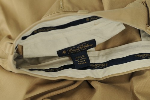 Brooks Brothers Elliot Men's Advantage Chino Cotton Casual Pants 37 x 30 - Picture 3 of 4