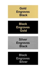 Custom Engraved Brass Color Name Plate 2"x6" Plaque Label Art Tag Gift Plate