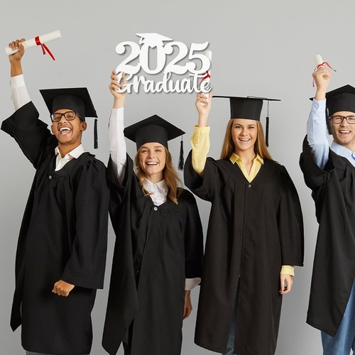 2025 Graduation Party Decorations Wooden Sign White Class of 2025 Photo Booth... - Picture 7 of 8