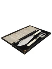 Antique Silver-Plated Fish Knife & Fork Set with "EPNS A1" Inscription – Vintage