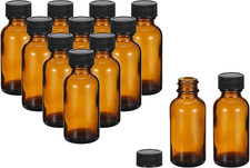 1Oz 30Ml Glass Sample Bottles, 12Pcs round Bottle Dispensing Bottles with Black