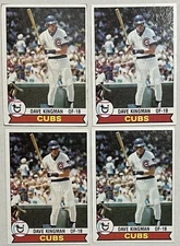 1979 Topps Baseball 370 Dave Kingman Lot Of 4
