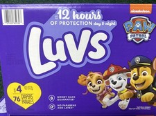 luvs diapers size 4, 76 count, paw patrol disposable baby diapers Discontinued
