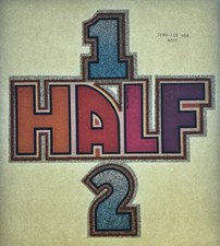 Original Vintage 1978 One Half 1/2 Glitter Iron On Transfer